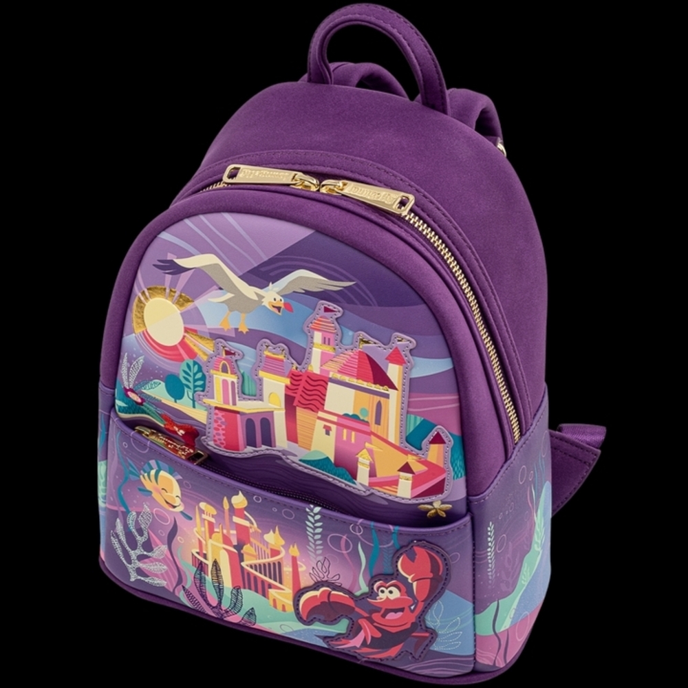 Loungefly Disney The Little Mermaid Ariel's Castle Backpack - Picture 4 of 8